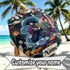 Custom Name Personalized Demon Slayer Print Umbrella, Auto Open Close, 8‑Rib Sturdy Frame, Commute Camping Hiking Use, Birthday Gift