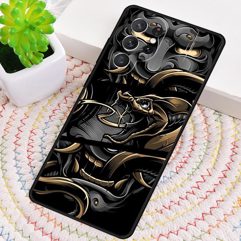 TPU чехол для телефона Самурайский Демон для Samsung Galaxy note 10 pro S26 S25 S24 S23 S22 Ultra Plus S21 FE S20 Ударопрочный чехол