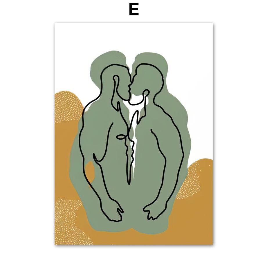 Гомосексуальность гей-свадьба, годовщина любви, подарок для пары, настенная живопись, холст, картина, скандинавский плакат, Декор, фотографии для гостиной