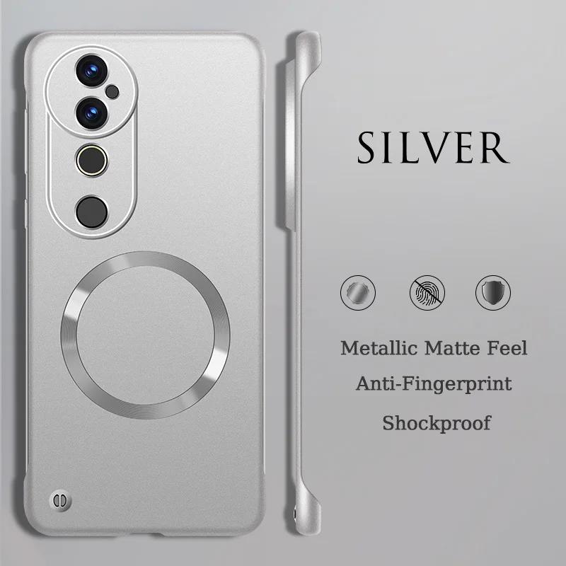 Ультратонкий Металлический Безрамочный Магнитный Чехол Для VIVO V40 Pro X100 S X200 Ultra Pro MIni Магнитный Матовый Ударопрочный Защитный Чехол