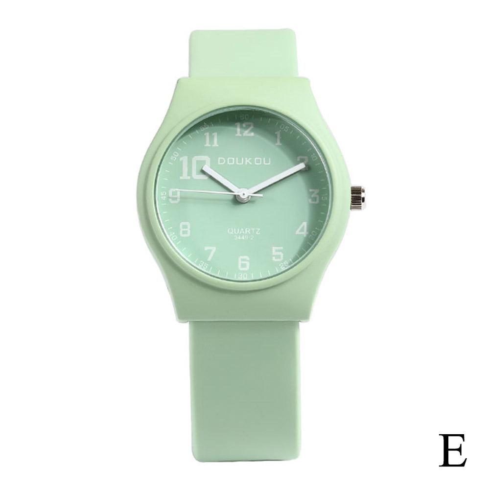 1 шт., кварцевые часы цвета конфет 36 мм, для мальчиков и девочек, для школьников, кварцевые часы Ins, красивые, женские, модные часы