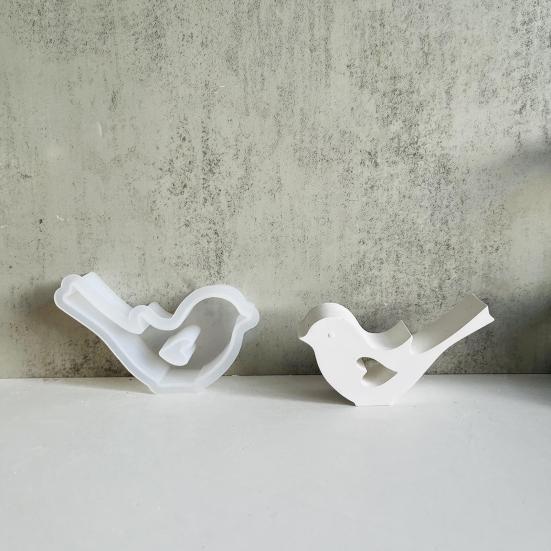 Силиконовая форма для птиц для литья, моющаяся форма для птичьего гипса, смоляная форма, форма для мыла для свечей и птиц