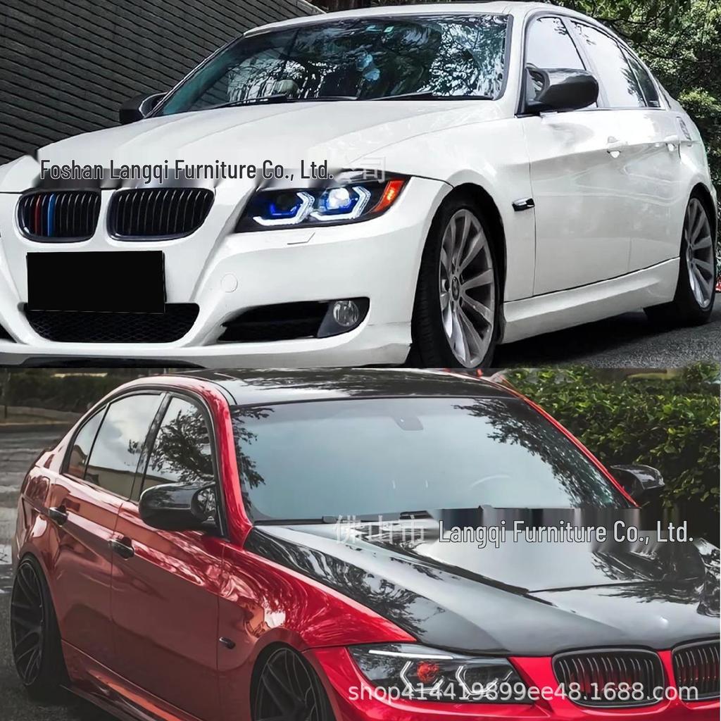 Gloss Black Bull Horn Rearview Mirror Covers for BMW 1 & 3 Series (E81/E87/E90/E91/E92/E93)