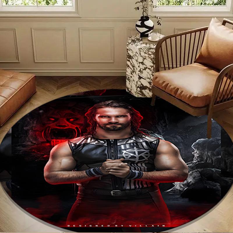Beast Slayer: Seth Rollins Round mat Home Decor, Chair rug For livingroom,Bedroom, doormat home decor Birthday Gift Christmas Gifts