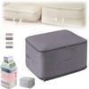 Space Saving Self Compression Organizer Heavy Duty Moving Bas Collapsible Storage Tote With Zipper For Comforter Blanket Bedding