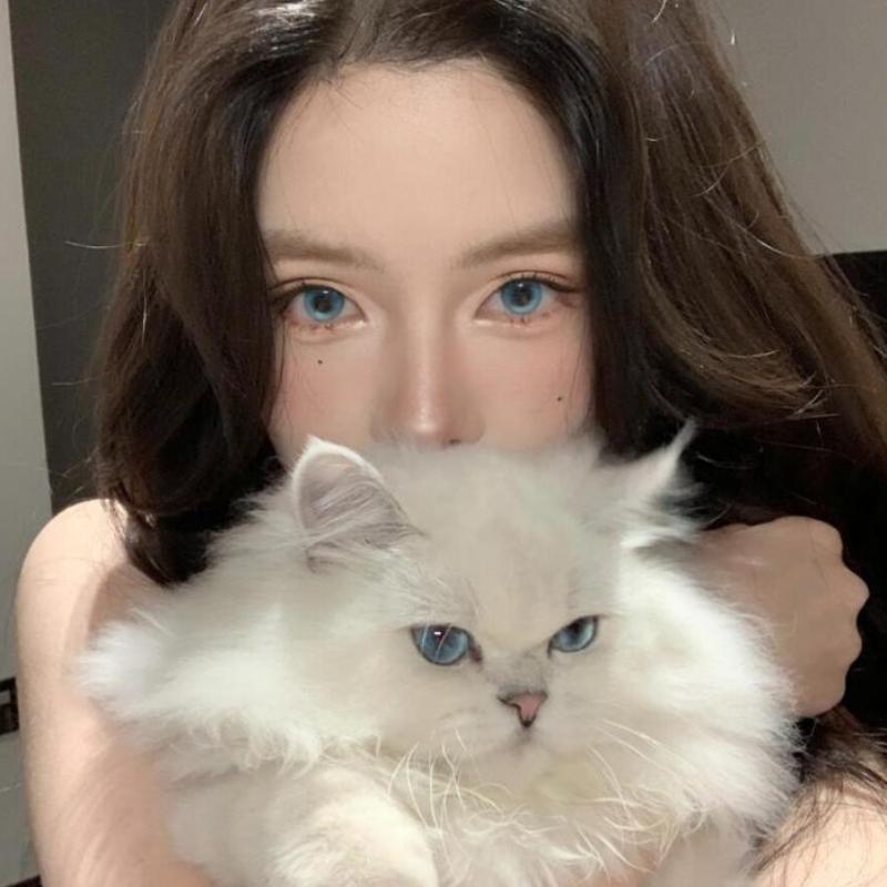 2 шт. Контактные линзы Mini Twilight lamp серые/синие MillCreek Mini размер 14,2 мм