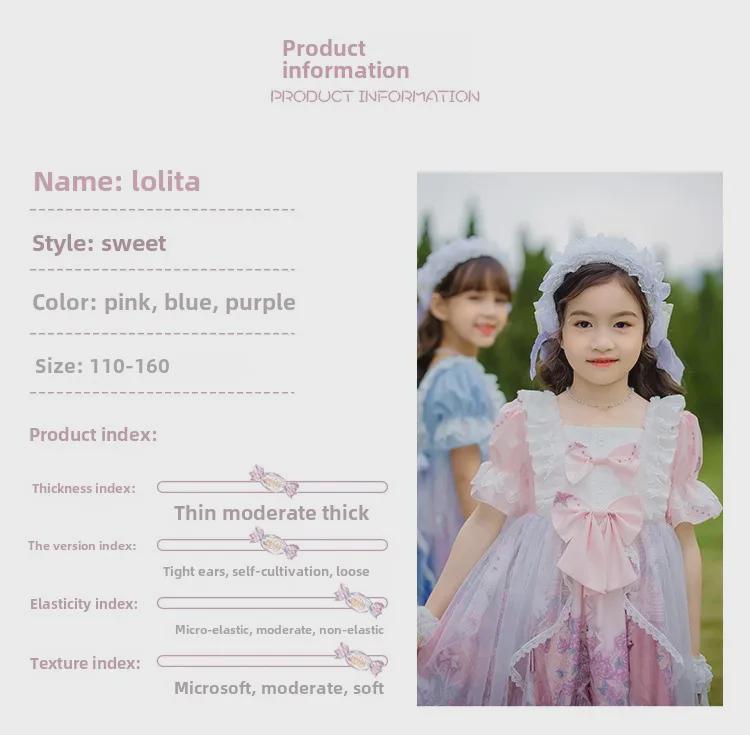 Летнее платье принцессы Лолиты для девочек