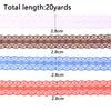 20 ярдов/лот 2,8 см Цветная Кружевная Лента Неэластичная Ажурная Тесьма DIY Цветок Бант Упаковка Подарков Одежда Свадебное Украшение