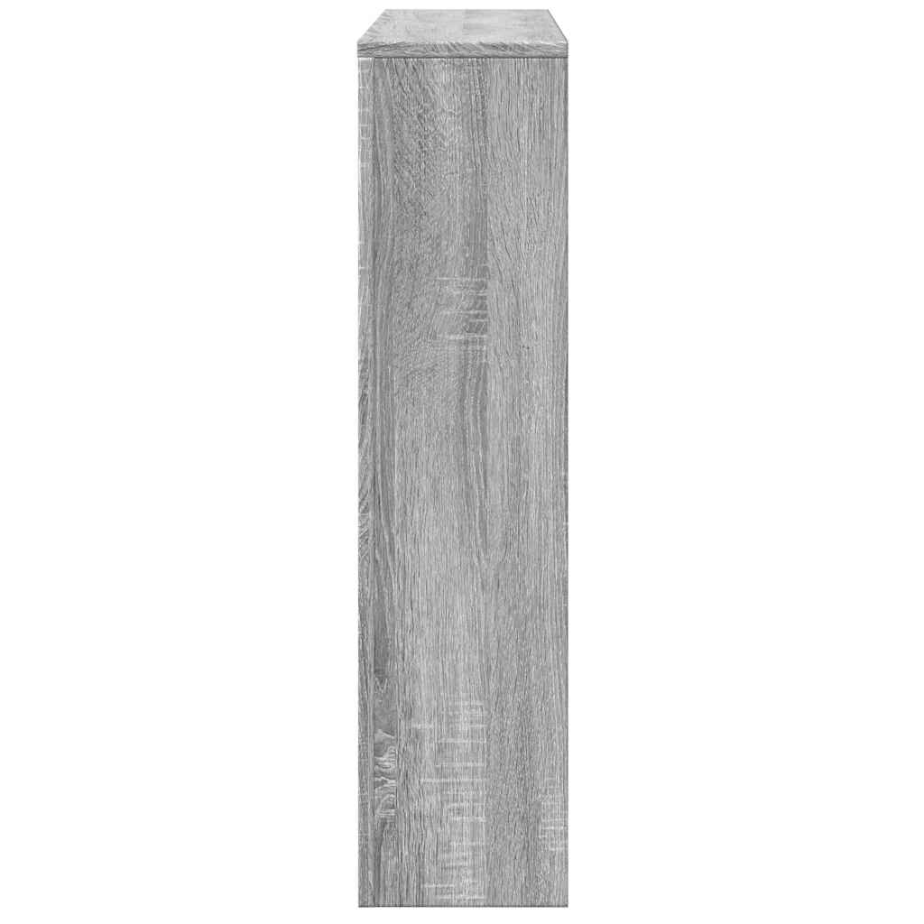 Radiator Cover Gray Sonoma 149 x 20 x 82 cm Wood Based Material