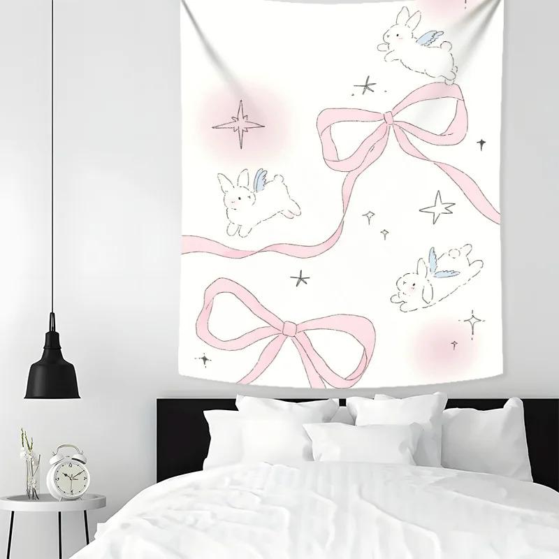 VIKAMA Dreamy Moonlit Night Starry Sky Tapestry Wall Hanging Children Room Decor Fairy Tale Home Art