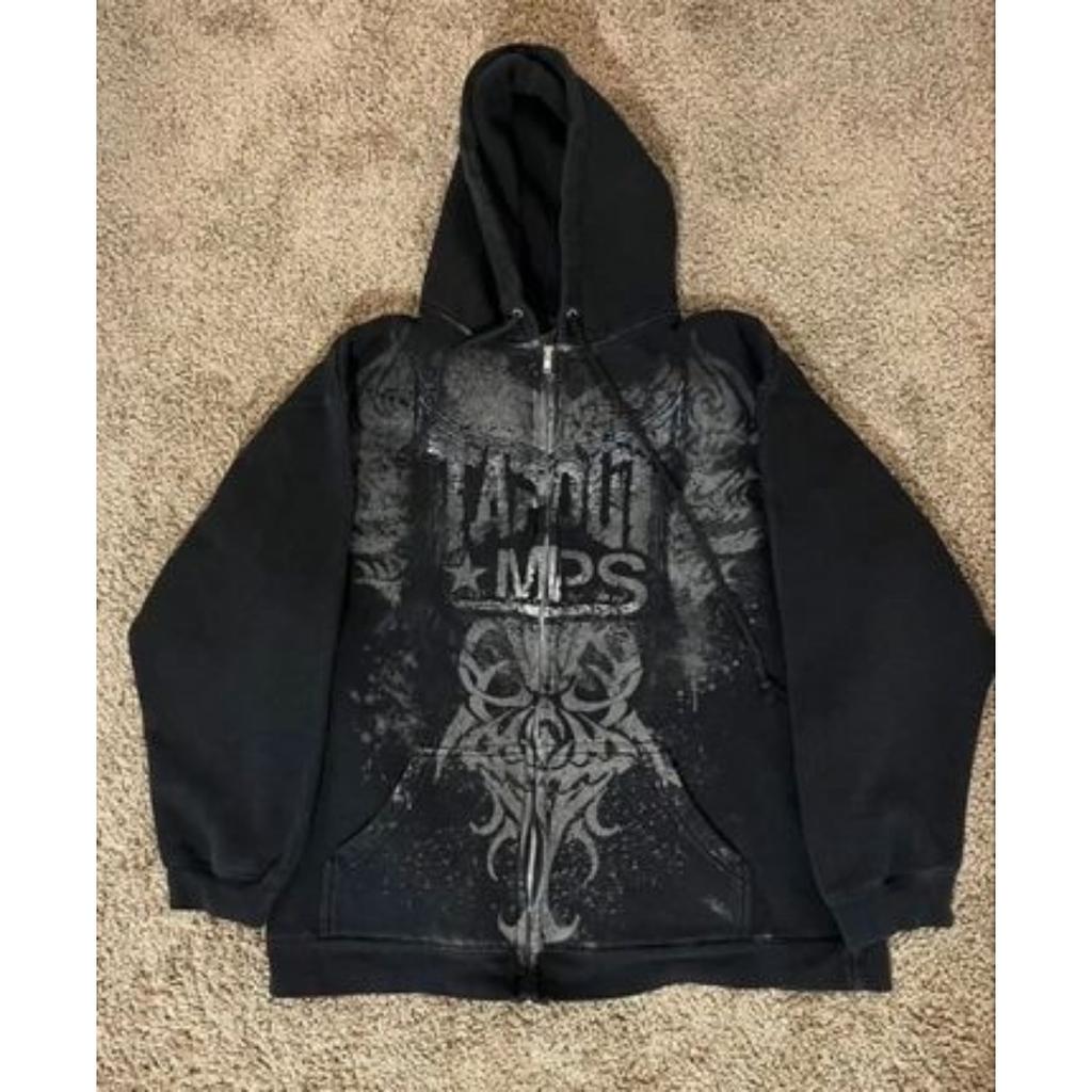 Толстовка с капюшоном Винтажный узор Принт Винтажная готическая одежда Одежда