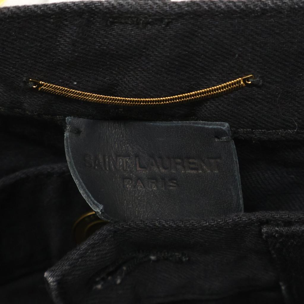 Saint Laurent Paris 614447 YO500 Denim Pants Skinny Bottoms 27 blackUsed