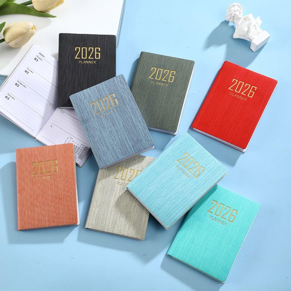 With Calendar 2026 Agenda Book A7 Notebooks Portable To Do List English Notepad  Students