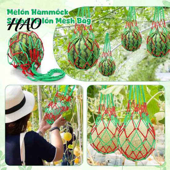 Heavy Duty Melon Hammock 10Pcs Watermelon Sling Nets, Weatherproof Reusable Holder Support Net Mesh, Fruit Hammocks for Cantaloupe Cucumber Vegetables