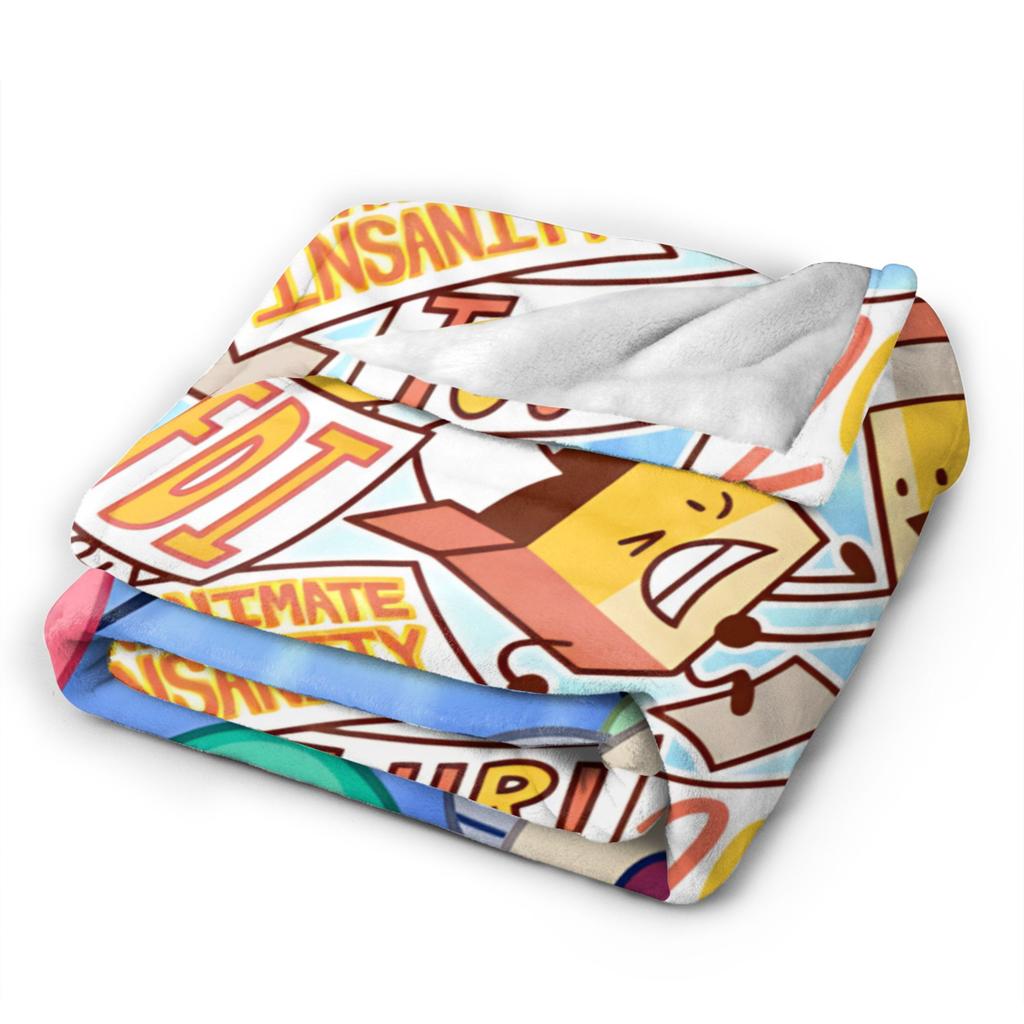 Super Soft Blanket Travel Office Rainbow Throw Blanket BFDI Flannel Bedspread For Bedroom Fluffy Sofa Bed Cover
