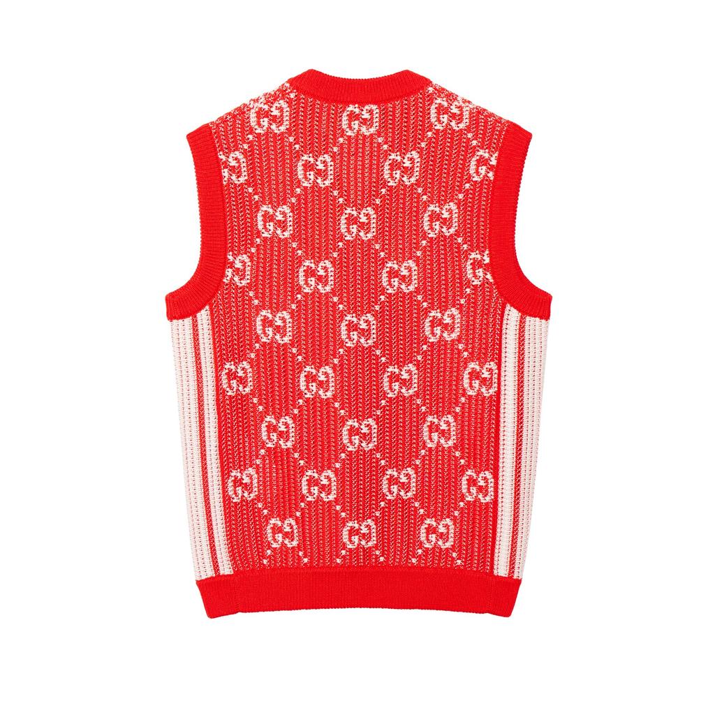 Gucci Вязаный жилет с жаккардовым узором Gg 752543XKDF86367