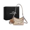 COACH shoulder bag [Customized bag] Laurel 19 warm brown texture, small flowers, ribbon decoration Xingying Mengzhu Basic Pack (Pack + Dust Bag)