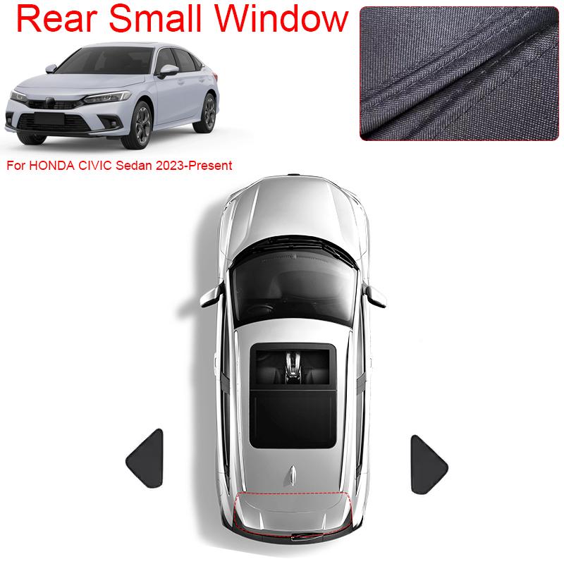 Car Black Windows Privacy Sunshade For HONDA CIVIC 2023-Present Auto Anti-UV Heat Insulation Protect Cover Interior Accessory
