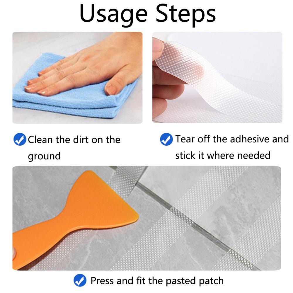 24 шт. Нескользящие наклейки для ванны с премиальным скребком для ванны, душа, лестницы