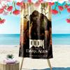 DOOM The Dark Ages Пляжное полотенце с принтом, Большое, Мягкое, Быстросохнущее, для Пляжа, Кемпинга, Плавания
