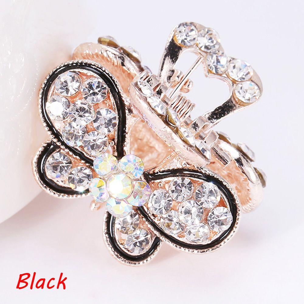 Fashion Women Gifts Crystal Rhinestone Claw Barrette Hair Clip Claw Mini Butterfly Hairpins