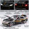 Масштаб 1/32 M8 Manhart, литая под давлением модель автомобиля, игрушечный автомобиль с откатным механизмом, звуком и светом для детей, коллекция подарков для мальчиков и девочек