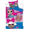 Duvet Cover Set - LOL Surprise - Fuchsia - 140x200 Cm - 1 Pillowcase - 1 Fitted Sheet 90x190 Cm