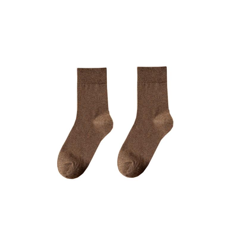 Носки женские однотонные носки осень и весна мягкие дышащие носки