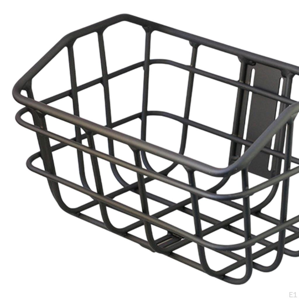 Велосипедная корзина Черная Передняя Удобная Сборка Прочная Алюминиевый сплав Контейнер для груза Аксессуары для