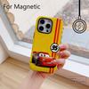 Чехол для телефона Cars Молния МакКуин 95 для iPhone 17 16 15 14 13 12 11 Pro Max Plus Air Роскошный Магнитный Двухслойный Задний Чехол