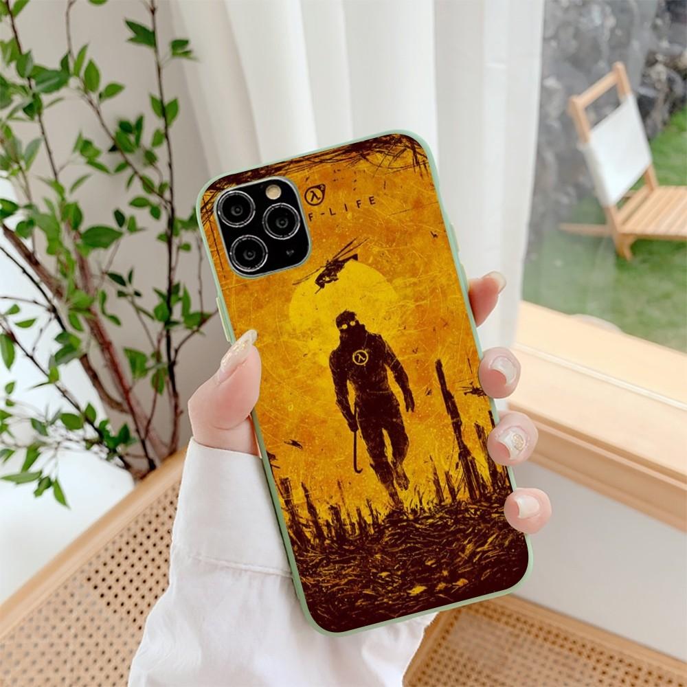 Чехол для телефона H-Half Life-e 2 для IPhone 14 11 12 13 Mini Pro Xs Max 8 7 6 6S Plus X XR Однотонный чехол конфетного цвета