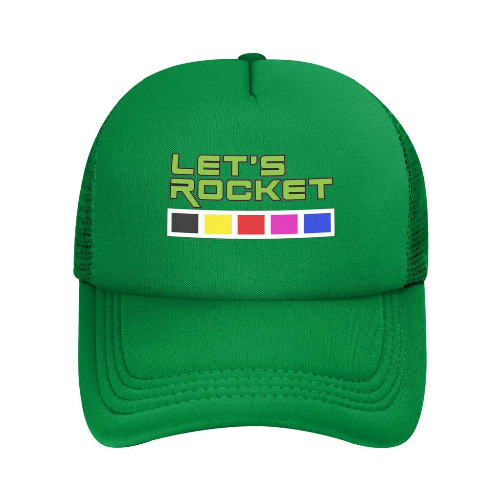 Power Rangers Turbo Gekiso Sentai Carranger Green Trucker Hats Outdoor Mesh Baseball Caps Power Rangers Hat Golf Hats Summer