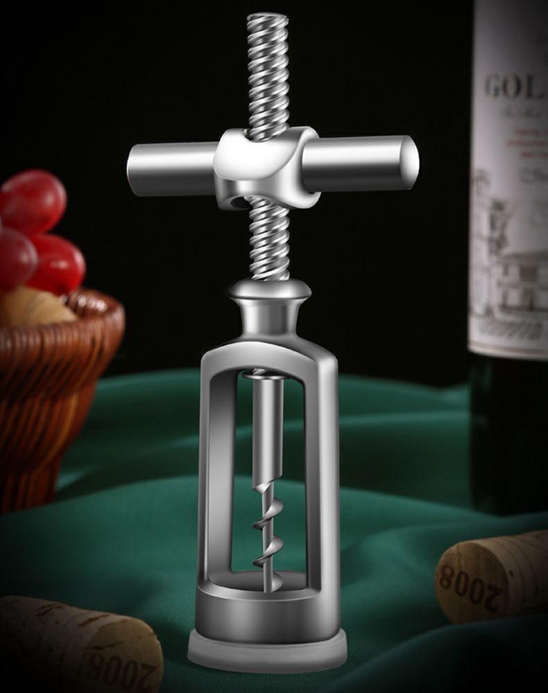 Красный винный штопор из цинкового сплава, открывалка для бутылок