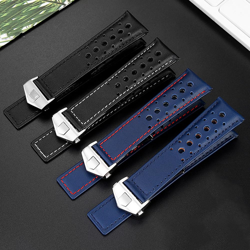 TAG 22mm Watch Strap Watch Band TAG Heuer Carrera Replacement Spring Bars Spring Bar Removal Special Box [ZHUOLEI] "For Heuer" Application