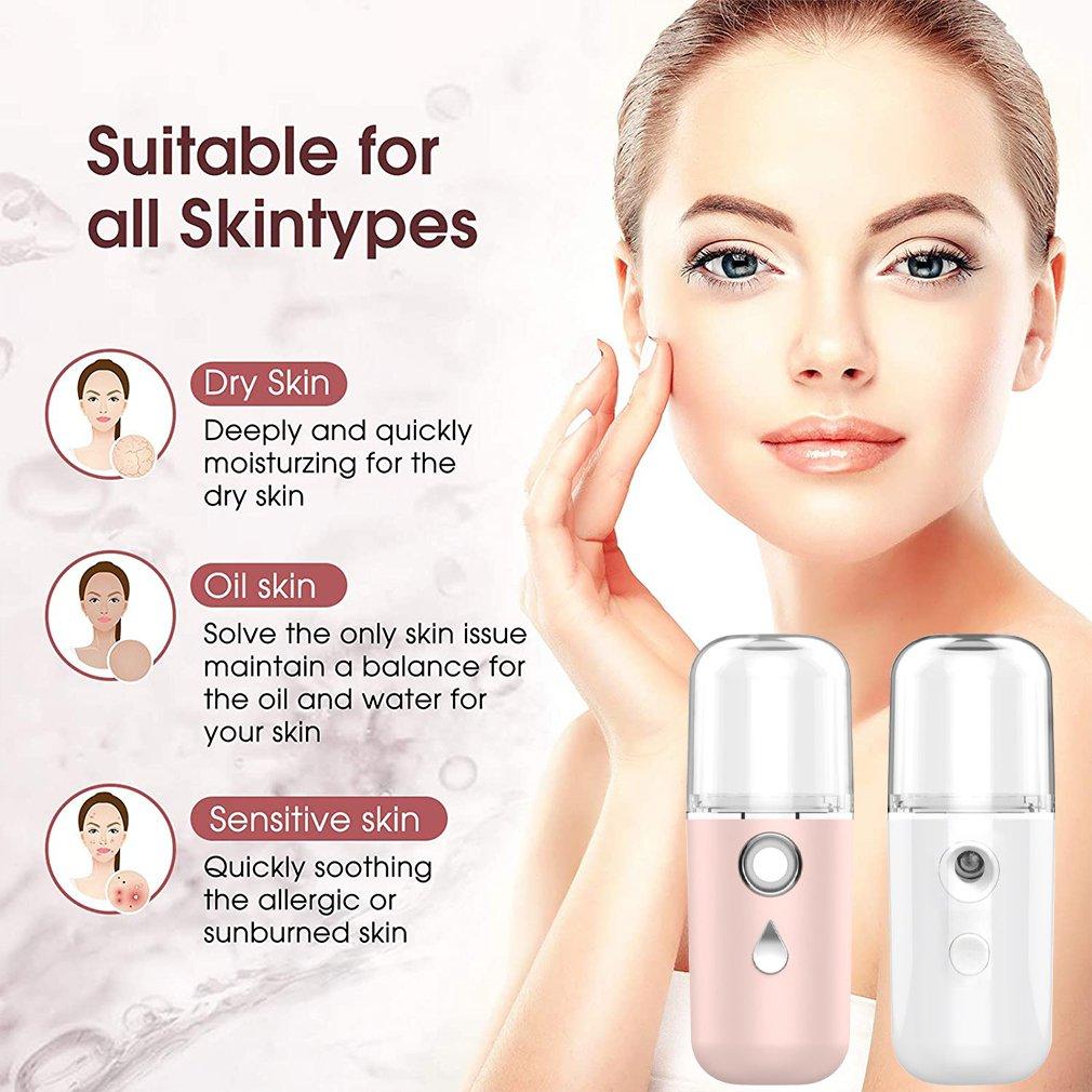 Нано-спрей, восполняющий запас воды, прибор для увлажнения, мини-портативный перезаряжаемый паровой аппарат для лица, увлажняющий увлажнитель для красоты