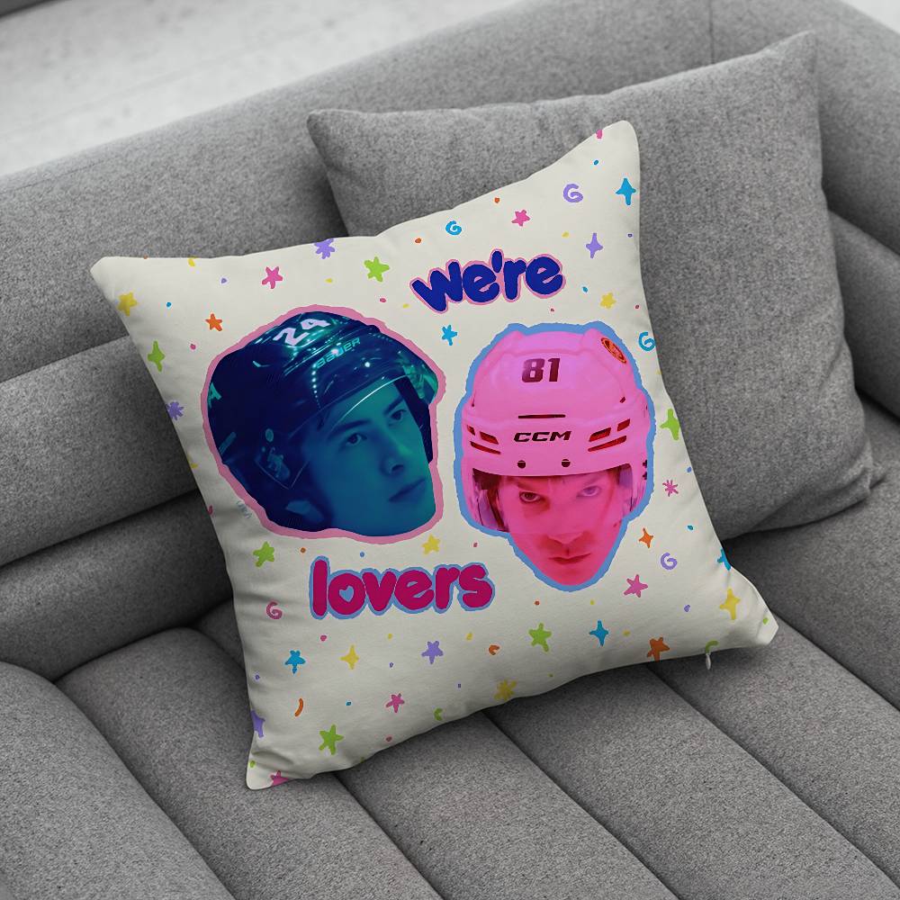 Popular TV HHeated RRivalry Pillow Case Square DoubleSided Printing Short Plush Sofa Cushion Cover Bedroom Bedside Pillow