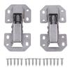 2 Set Zinc Alloy Cabinet Hinges 4 Inch Hole Free Cupboard Door Hinges Bridge Type for Wardrobe Door