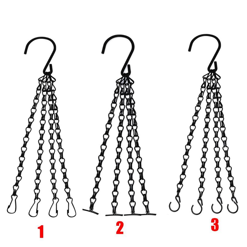 Pendant Black/Silver Flower Pot 4 Strand Replacement Chains Hanging Chain Replacement Plant Hangers