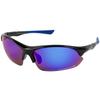 EYES Polarized Sports Sunglasses with Mirrored Lightweight Elastic Black L-BALANCE Men's Lenses, Frame, (LBP-459-6)