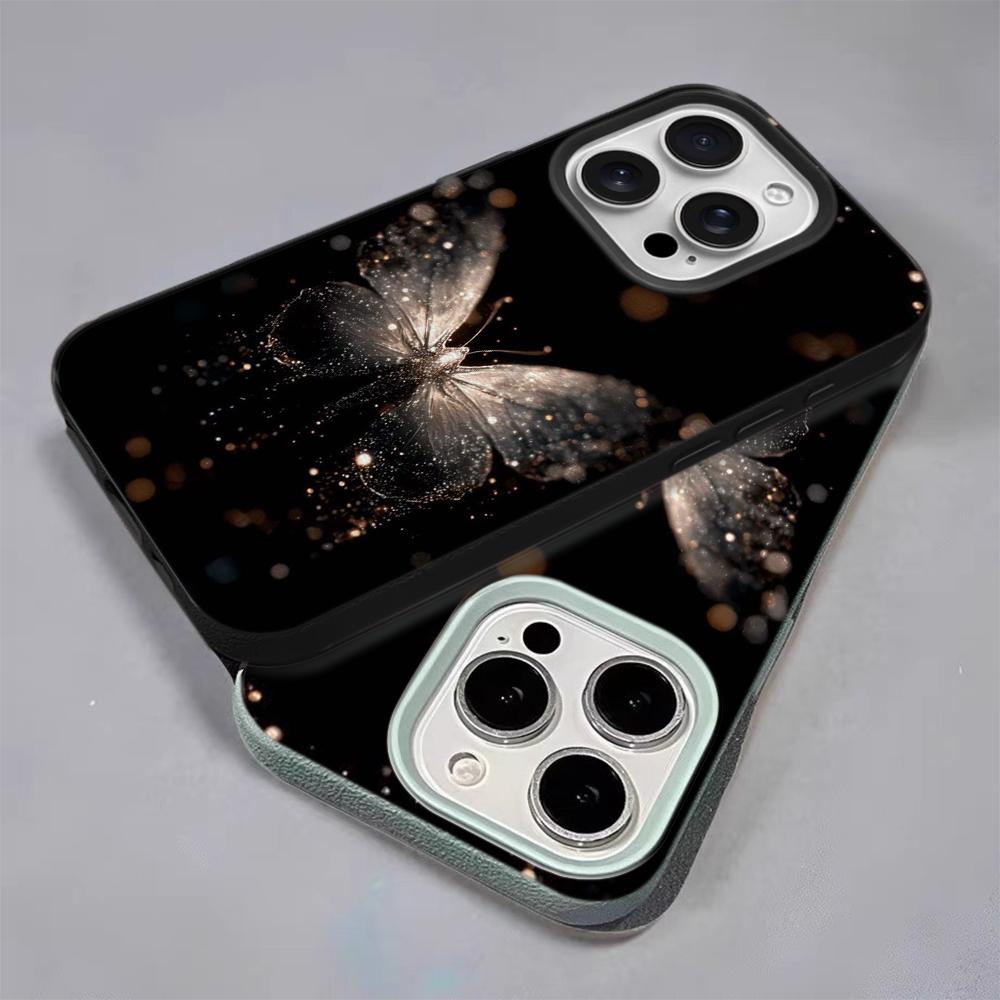 Beautiful Butterfly Phone Case For IPhone 17 16 E 12 15 14 13 11 Pro Max 14 Plus 17 Air Luxury Matte Soft Silicone Cover Case