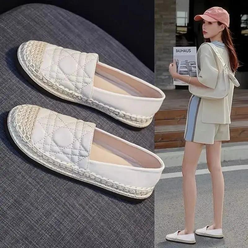 Woman Footwear Round Toe Shoes for Women Light Slip On Original Trends 2024 Vulcanized Shoe Korean New In Fashion Cheap H Y2k A