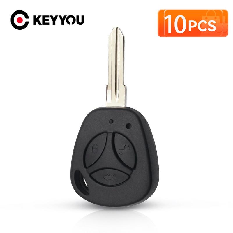 KEYYOU 10PCS For Lada Granta Priora Vesta X-Ray XRay Sedan Sport Kalina 3 Buttons Replacement Car Key Shell Uncut Remote Case