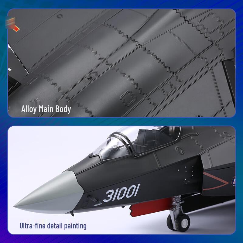 Модель истребителя J-31 из сплава