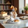 Hanuman Ji Murti for Car Dashboard, Hanuman Idol for Home Pooja with Hanuman Chalisa for Protection from Negative Energy,