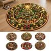 Low Profile Rug for Entryways Round Christmas 3D Rug, Optical Illusion Area Santa Gnome Decorative Holiday Floor Covering Pattern, Non-slip Mat Living