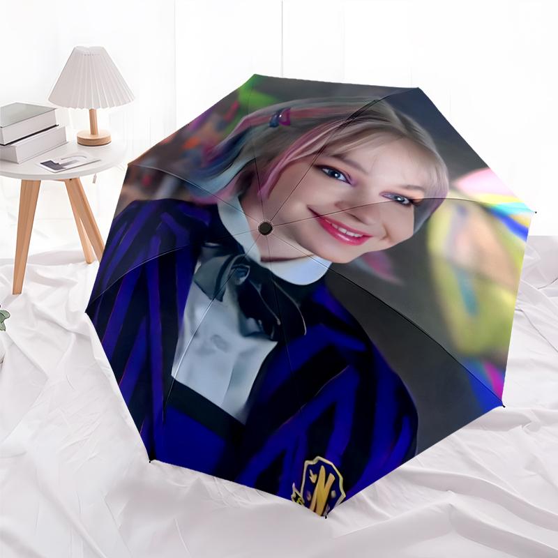 1pc Addams Family Wednesday Enid1 Umbrella, Sun Protection, And UV Shielding. It Has Eight Sturdy Ribs for Outdoor Use And Perfect Gift