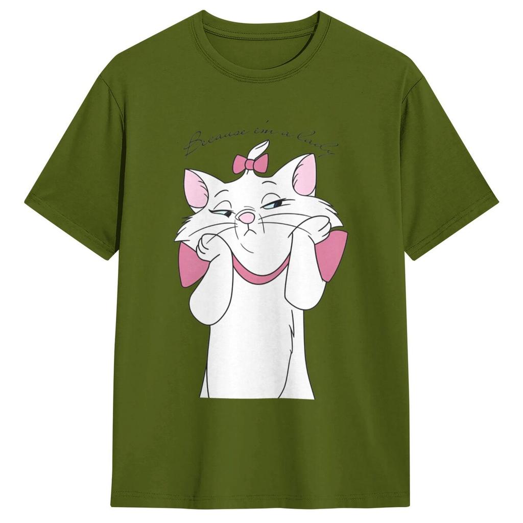 The Aristocats Marie Cat T Shirt Hipster T-Shirts Short Sleeves Aesthetic Tshirt Beach Cotton O-Neck Oversize Top Tees