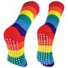 THMO - Homme Femme Multicolores Rayées Arc En Ciel Chaussettes Antidérapantes