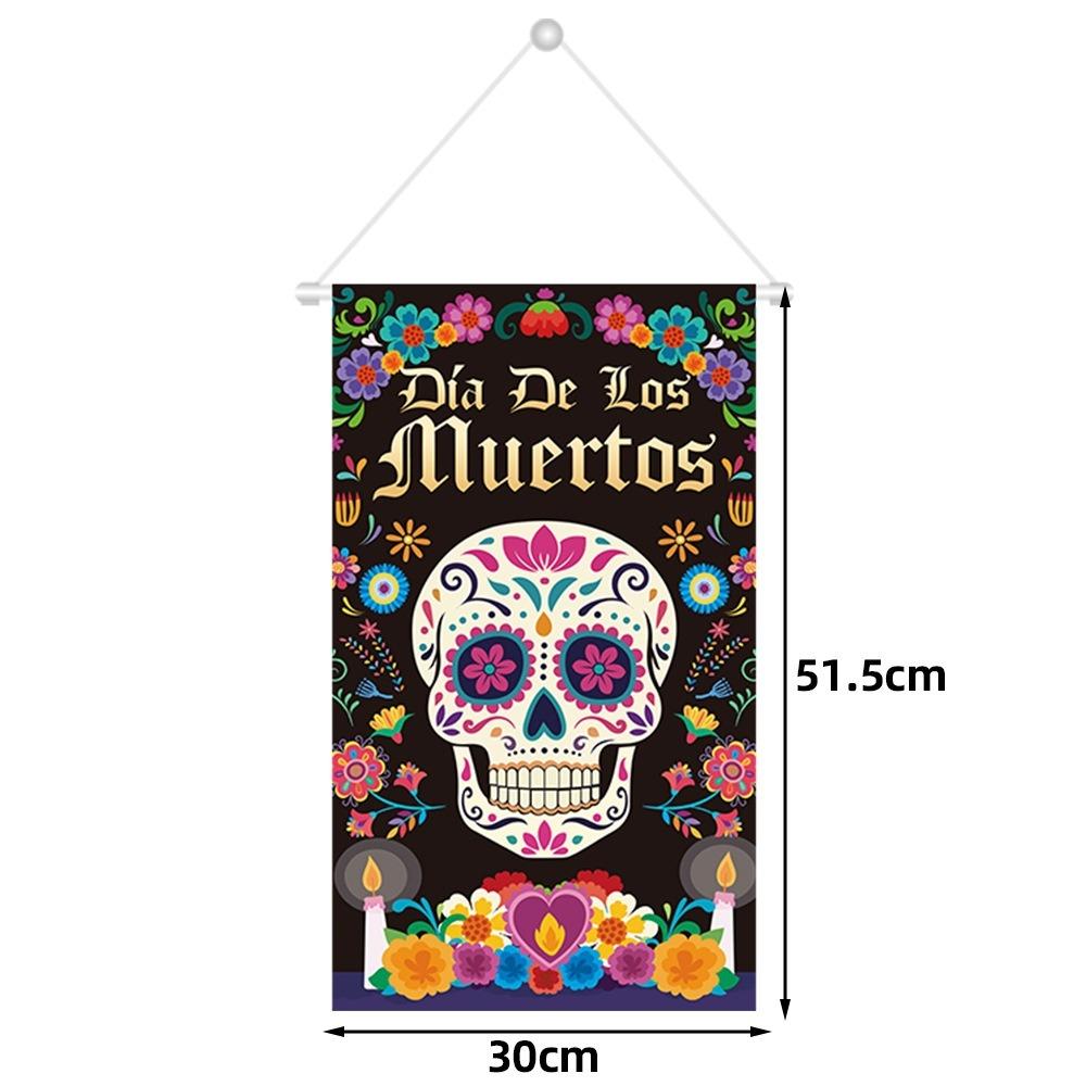 Mexican Theme Day of The Dead Decoration Reusable Wall Art Print Muertos Celebration