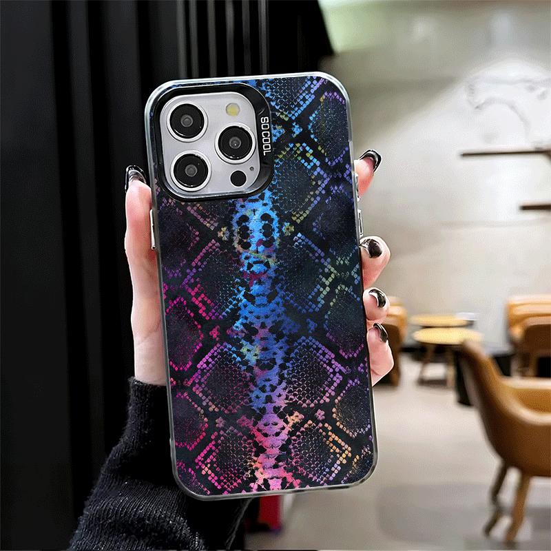 Модный чехол для телефона с рисунком под змеиную кожу, мягкий, для iPhone 15 16 17 Pro Max 17Air 16E 14 Plus 13 12 Mini, противоударный, задняя крышка